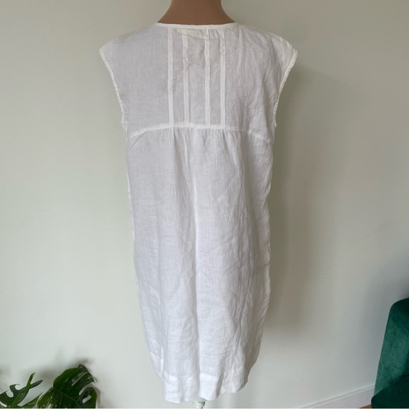 Roberta Roller Rabbit White Cotton Embroidered Crewneck Peasant Dress Size S - Picture 3 of 11